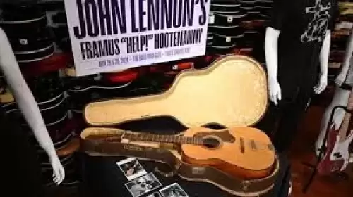 John Lennon'a Ait Kayıp 12 Telli Gitar Rekor Fiyata Müzayedede Satıldı!