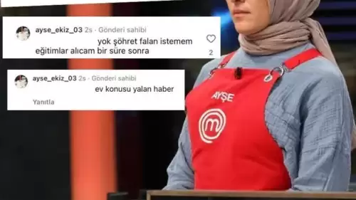 Ayşe Ekiz, Masterchef'ten ayrıldıktan sonra şef olma hedefiyle eğitim almaya karar verdi.